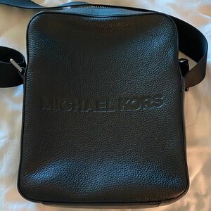Michael Kors Black Pebbled Leather Crossbody Bag